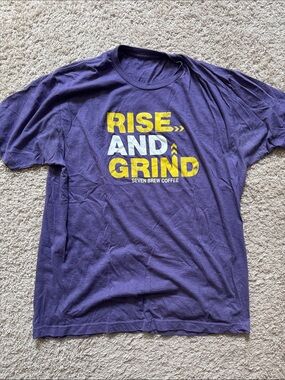 Men’s Rise and Grind' Purple Graphic Tee